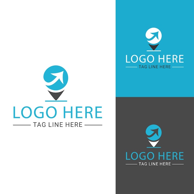 Diseño de logotipo simple creativo de viaje