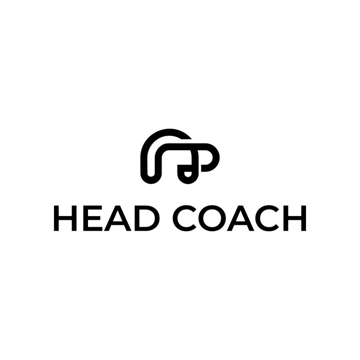 Vector diseño de logotipo simple de entrenador en jefe