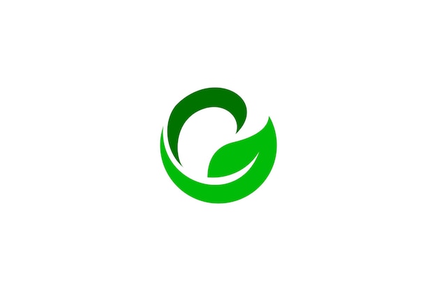 Vector diseño de logotipo simple de hoja verde g