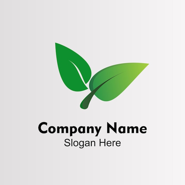 Diseño de logotipo simple de hoja