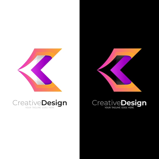 Diseño de logotipo simple letra k vector estilo moderno