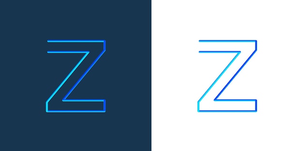 Diseño de logotipo simple letra Z con vector premium de concepto a todo color