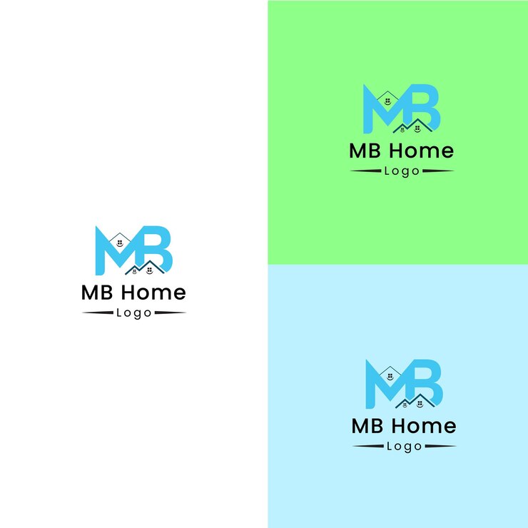Vector diseño de logotipo simple mb home para su compañía de banda