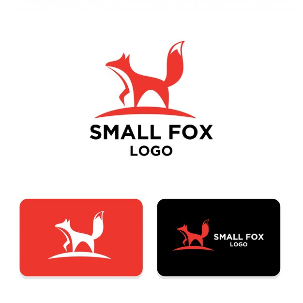 diseño de logotipo simple zorro pequeño