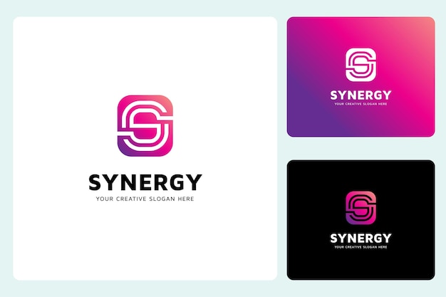 Diseño de logotipo de sinergia letra S