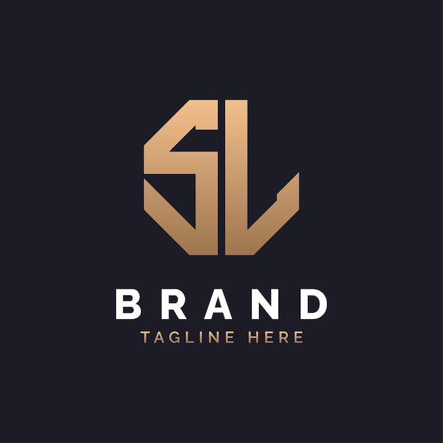 Diseño de logotipo SL Moderno Minimal Elegante y Lujo Logotipo SL Alfabeto Letra Logotipo SL Diseño para la identidad empresarial corporativa de la marca