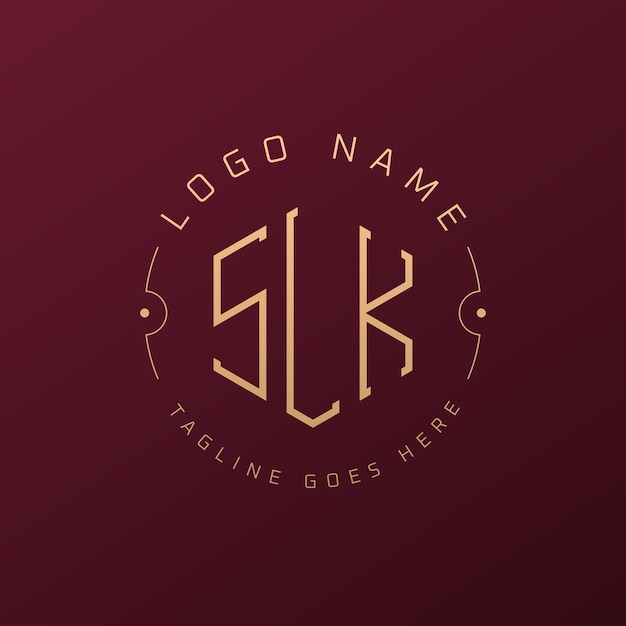 Diseño de logotipo SLK de lujo Letra elegante SLK Monograma Logotipo minimalista Poligono plantilla de diseño de logotipoSLK