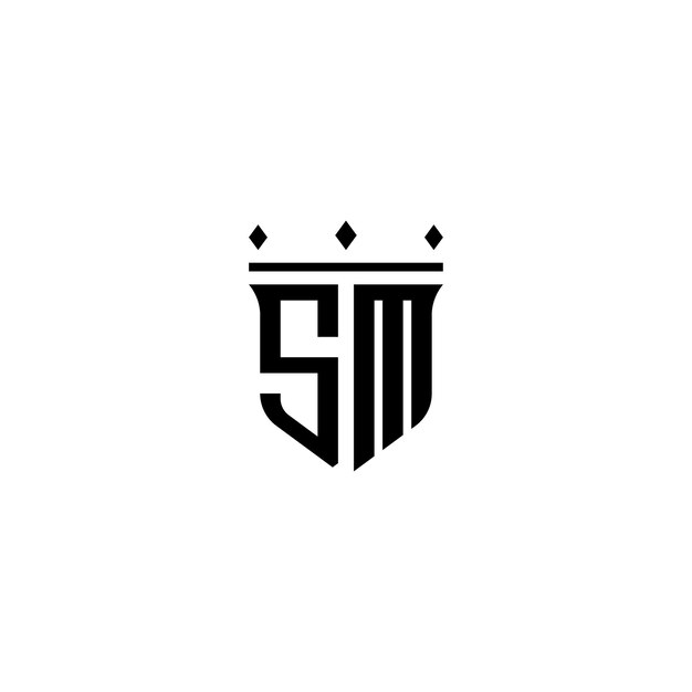 El diseño del logotipo SM monograma letra texto nombre símbolo monocromo logotipo carácter alfabeto logotipo simple