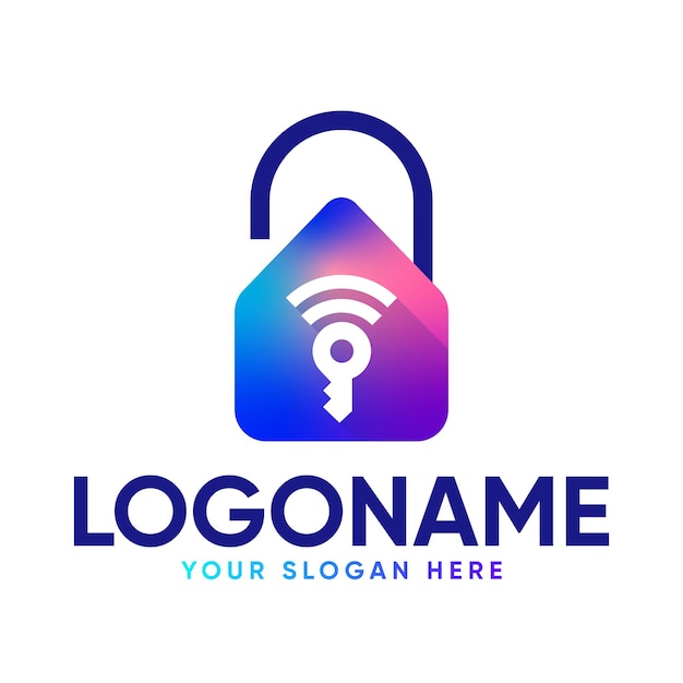 Diseño del logotipo de Smart Lock Vector