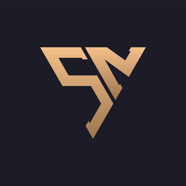 Diseño de logotipo SN Moderno Minimal Elegante y lujoso Logotipo SN Elegante Triángulo Monograma Letra Diseño de Logotipo SN para la identidad empresarial corporativa de la marca