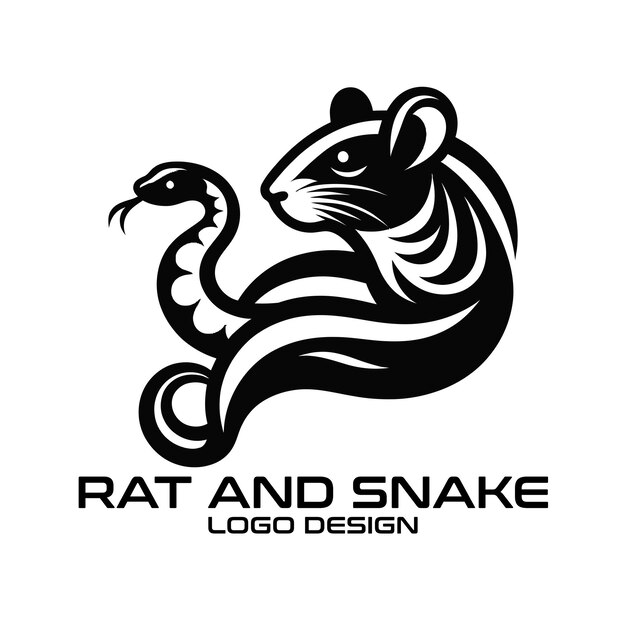 Y el diseño del logotipo de Snake Vector Rat