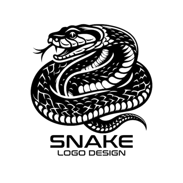 Vector diseño del logotipo de snake vector