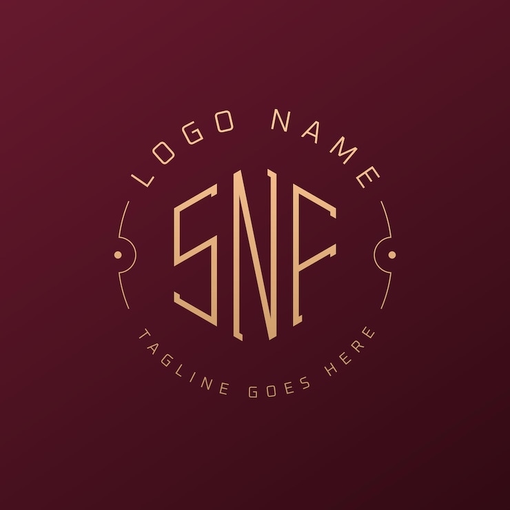 Vector diseño de logotipo snf de lujo letra elegante snf monograma logotipo minimalista poligono snf templata de diseño de logotipo