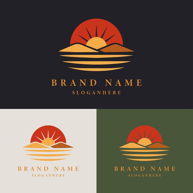 Diseño de logotipo de sol boho