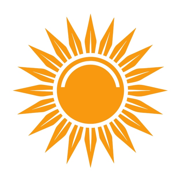 Diseño del logotipo del sol Diseño de la silueta del sol