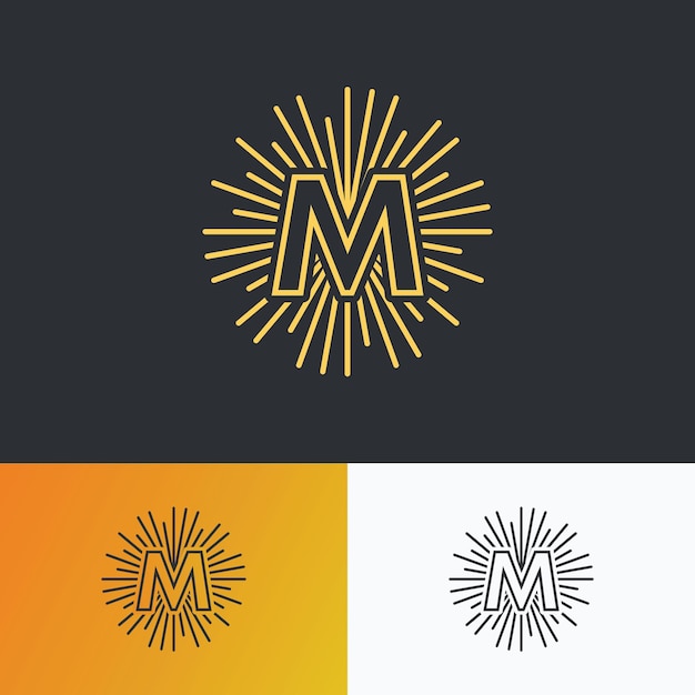 Diseño de logotipo de sol m