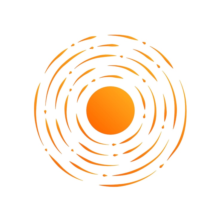 Vector diseño de logotipo de sol de verano