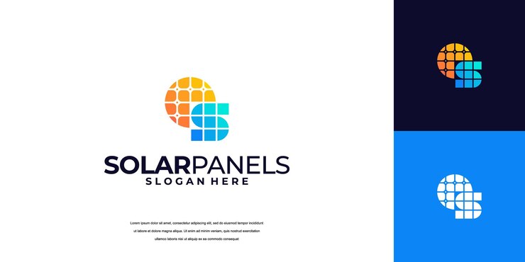 Vector diseño del logotipo solar con la letra inicial s