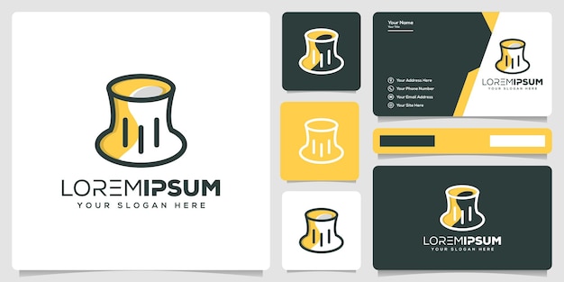 diseño de logotipo de sombrero abstracto