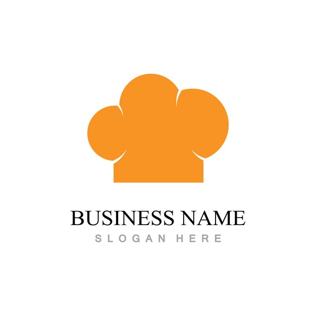 Diseño de logotipo de sombrero de chef con plantilla de ilustración vectorial