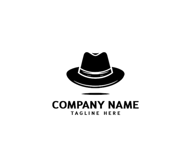 Diseño de logotipo de sombrero de cuero de vaquero vectorial Diseño moderno de logotipo del sombrero plantilla del logotipo de la silueta del sombreiro