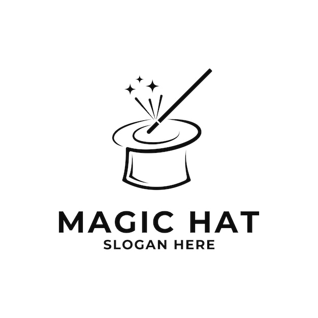 diseño de logotipo de sombrero mágico idea creativa