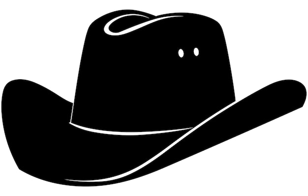 Diseño del logotipo del sombrero de vaquero silueta simple