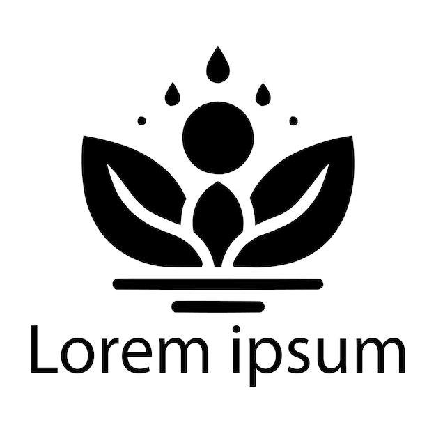Un diseño de logotipo de spa negro