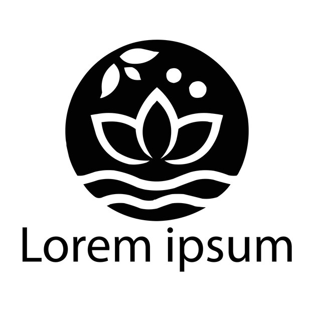 Un diseño de logotipo de spa negro