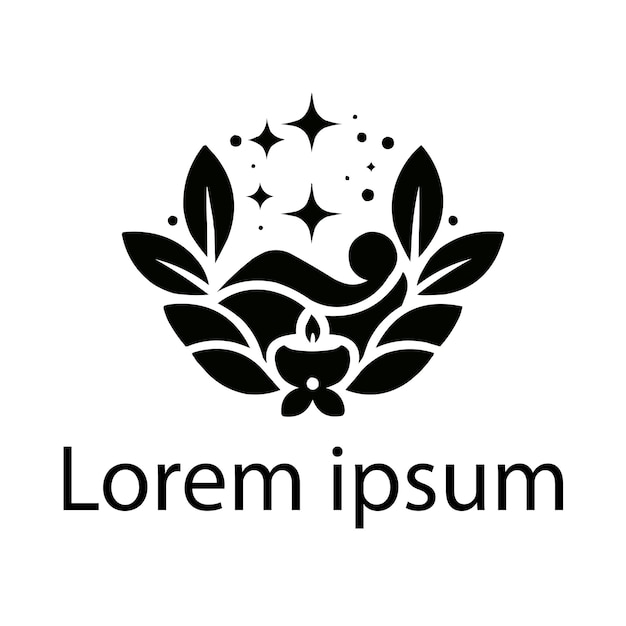 Un diseño de logotipo de spa negro