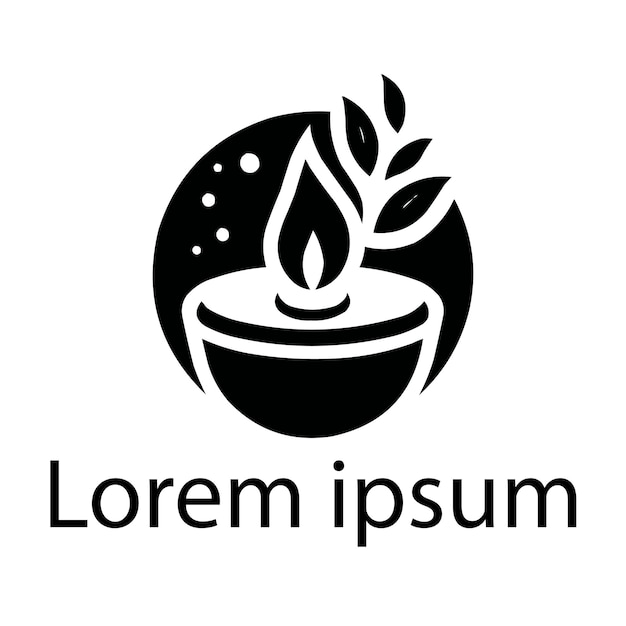 Un diseño de logotipo de spa negro