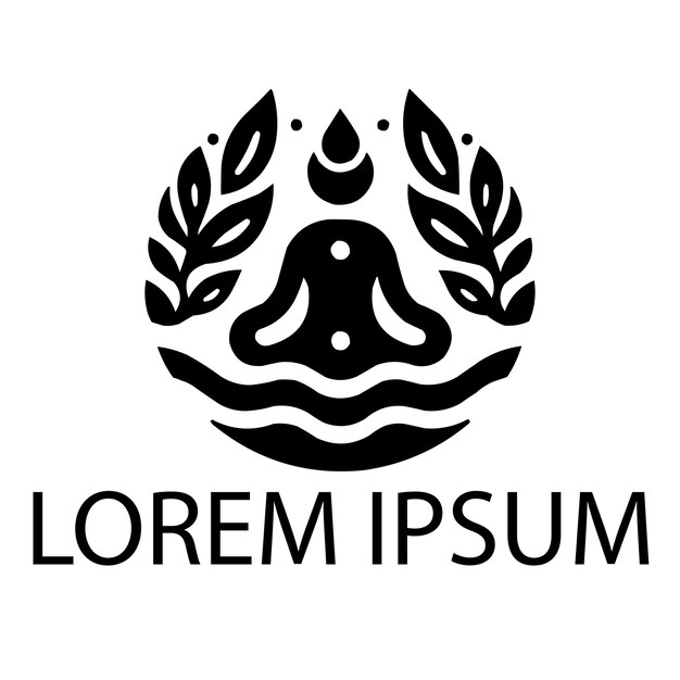 Un diseño de logotipo de spa negro