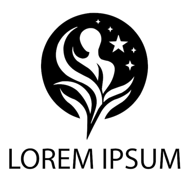 Un diseño de logotipo de spa negro