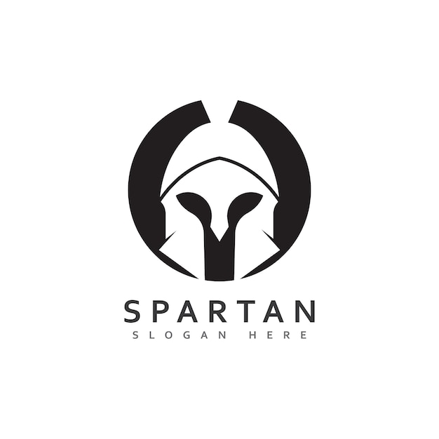 El diseño del logotipo de Spartan es simple, el logotipo creativo es vector y el logotipo es negro.