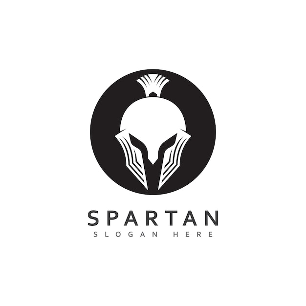 El diseño del logotipo de Spartan es simple, el logotipo creativo es vector y el logotipo es negro.