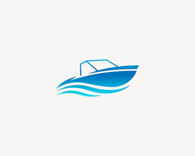 Diseño del logotipo de Speed Boat Template de elemento de marca gráfico vectorial