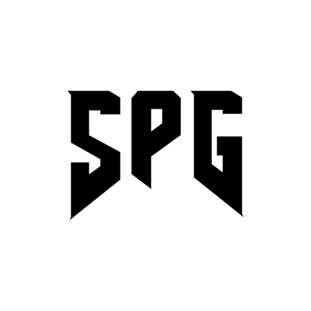 Diseño de logotipo de SPG para una empresa de tecnología Diseño del logotipo SPG Combinación de colores blanco y negro SPG Logotipo SPG Vector SPG Diseño del icono SPG Alfabeto SPG Tipografía diseño del logotipo