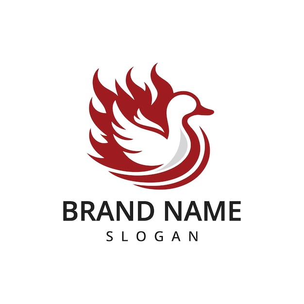 Diseño del logotipo de Spicy Duck idea de plantilla de etiqueta culinaria