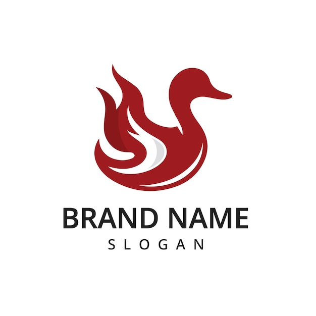 Diseño del logotipo de Spicy Duck idea de plantilla de etiqueta culinaria