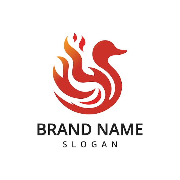 Diseño del logotipo de Spicy Duck idea de plantilla de etiqueta culinaria