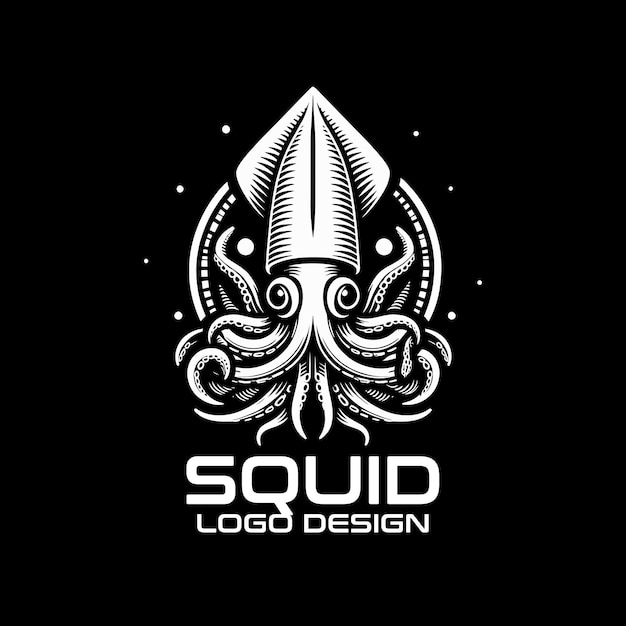 Diseño del logotipo de Squid Vector