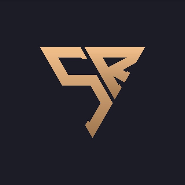 Diseño de logotipo SR Moderno Minimal Elegante y lujoso Logotipo SR Elegante Triángulo Monograma Letra Diseño de Logotipo SR para la identidad empresarial corporativa de la marca