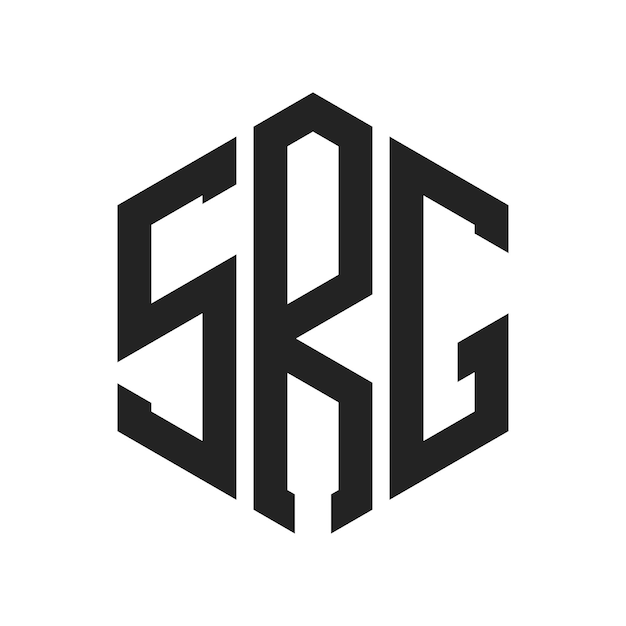 Diseño del logotipo de SRG Letra inicial SRG Monograma Logotipo con forma de hexágono