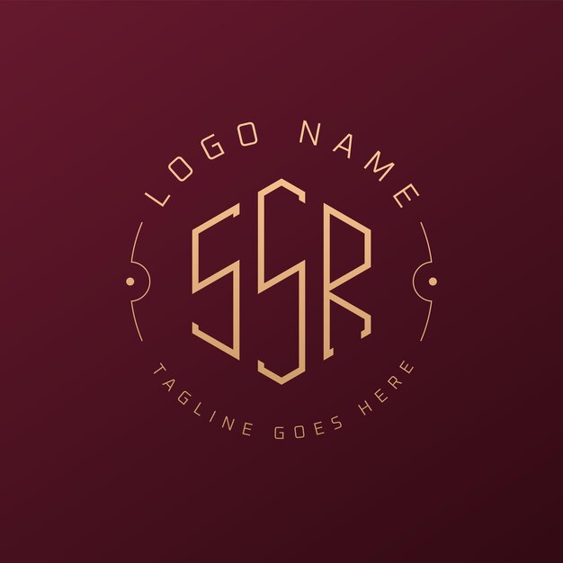 El diseño del logotipo de la SSR de lujo, la letra elegante, el monograma de la SSR, el logotipo minimalista, el poligono de la SSR.