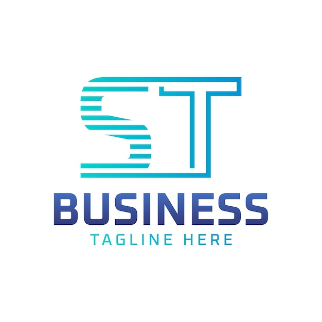 Diseño del logotipo ST Letra moderna elegante Logotipo ST para empresas