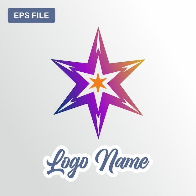 Diseño del logotipo de Starburst con diseño de lujo y archivo eps editable
