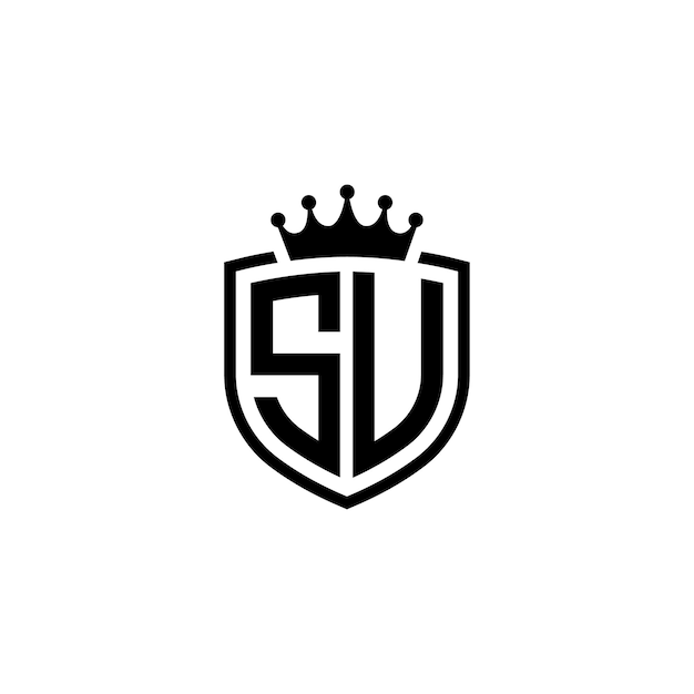 El diseño del logotipo SU monograma letra texto nombre símbolo monocromo logotipo carácter alfabeto logotipo simple