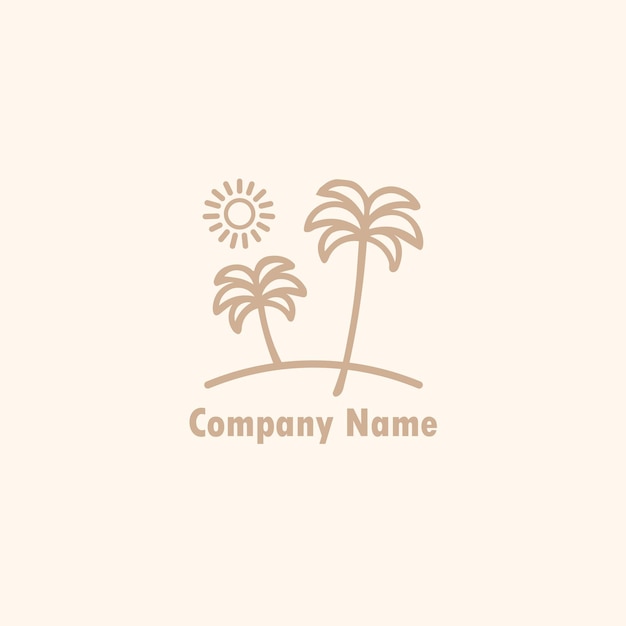 Diseño de logotipo de summer vibes en estilo lineal moderno