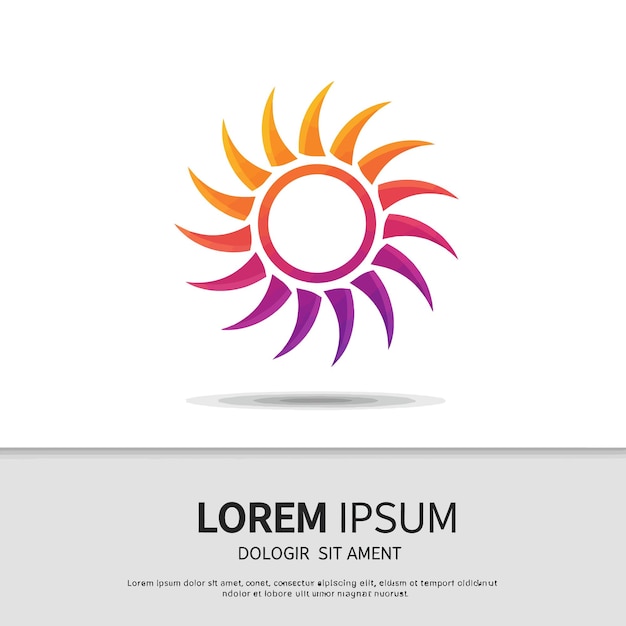 Diseño del logotipo de Sunburst Gradient