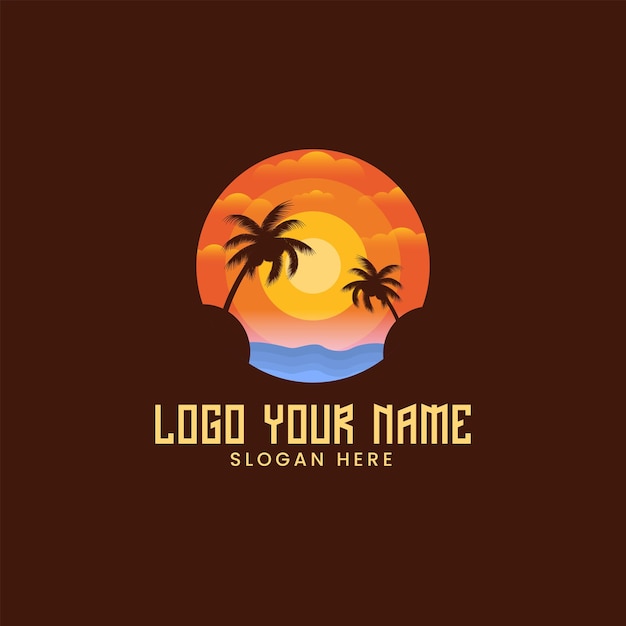 Diseño de logotipo sunrise gradient